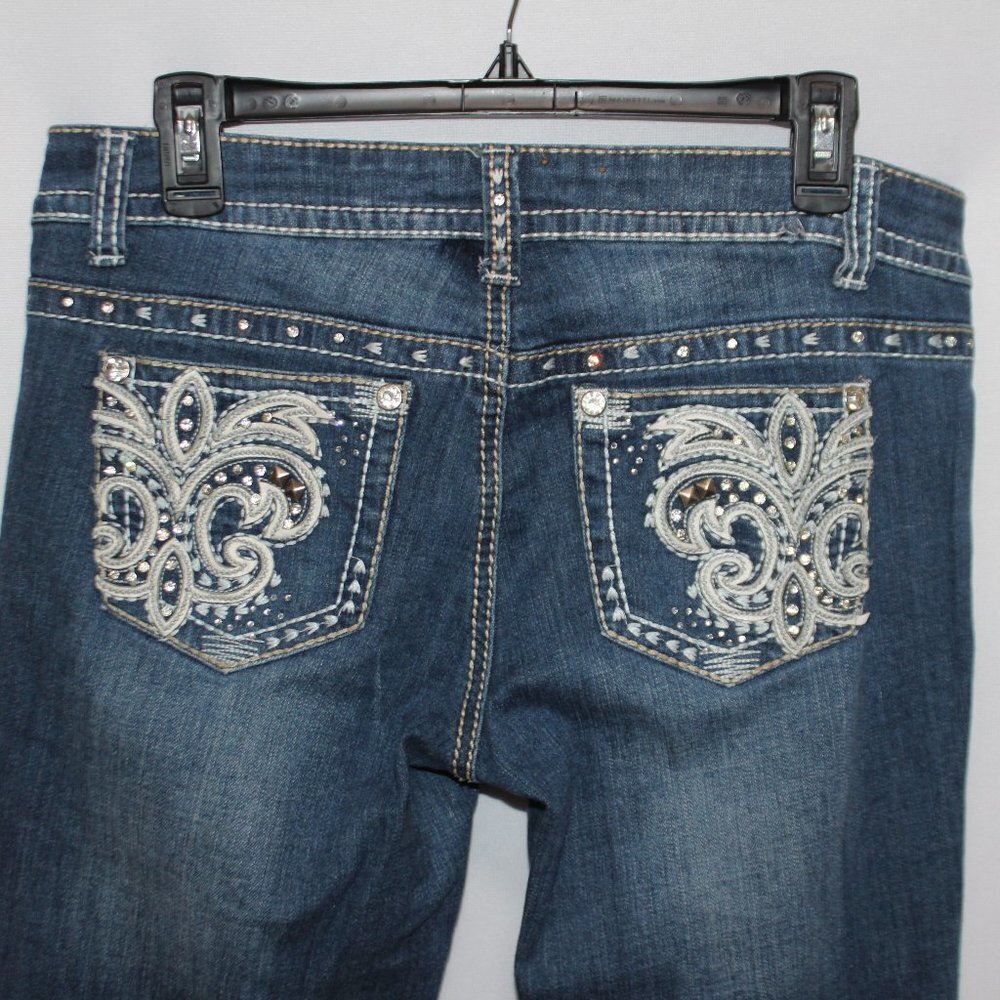 Antique Rivet Designer Jeans - Picture 3 of 14